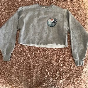 Brandy Melville grey cropped sweatshirt
